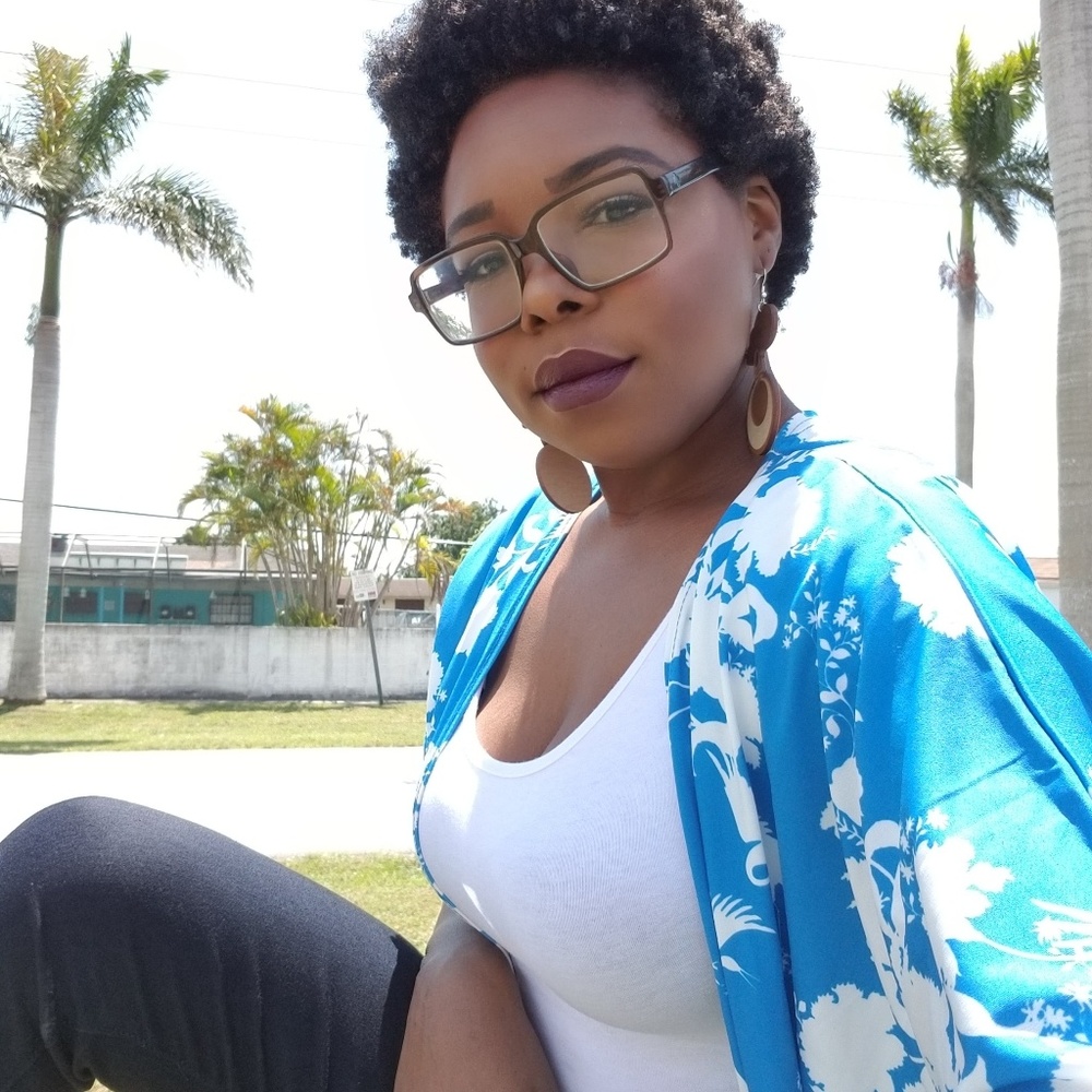 Blue floral kimono